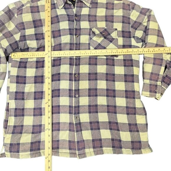 90s Highland Outfitters heavy flannel button shirt size large - Picture 2 of 7